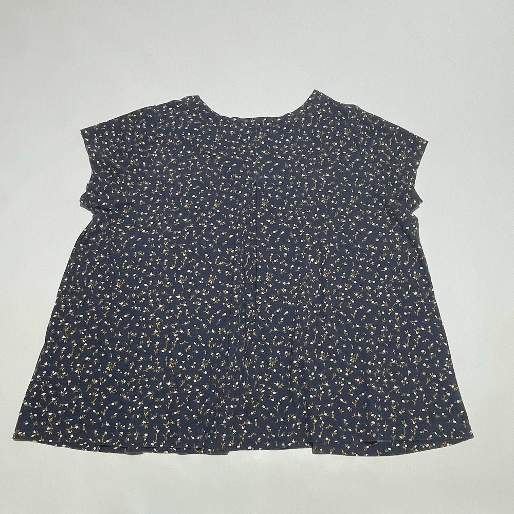 Ellos Floral Top Short Cap Sleeve Women's Large 18/20 - Picture 9 of 10